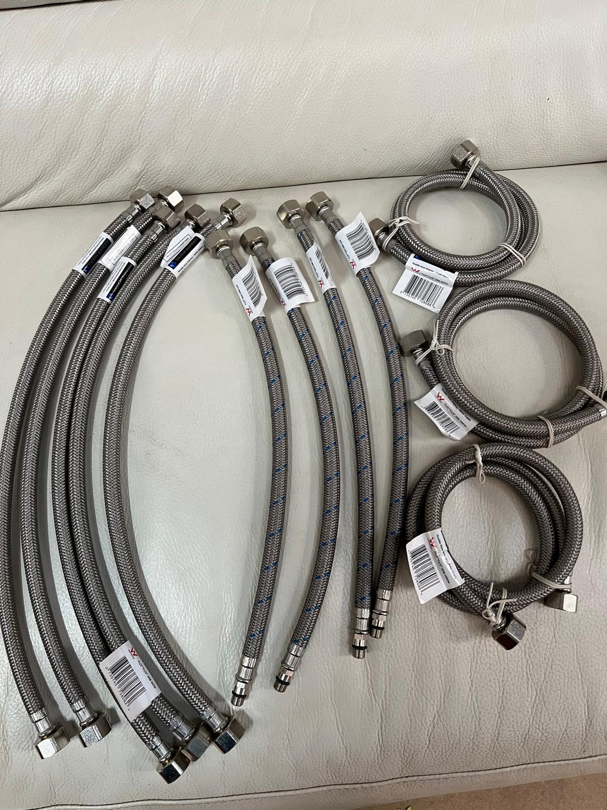 WaterMark Polymer Braided Flexi Hoses – 100 Pack